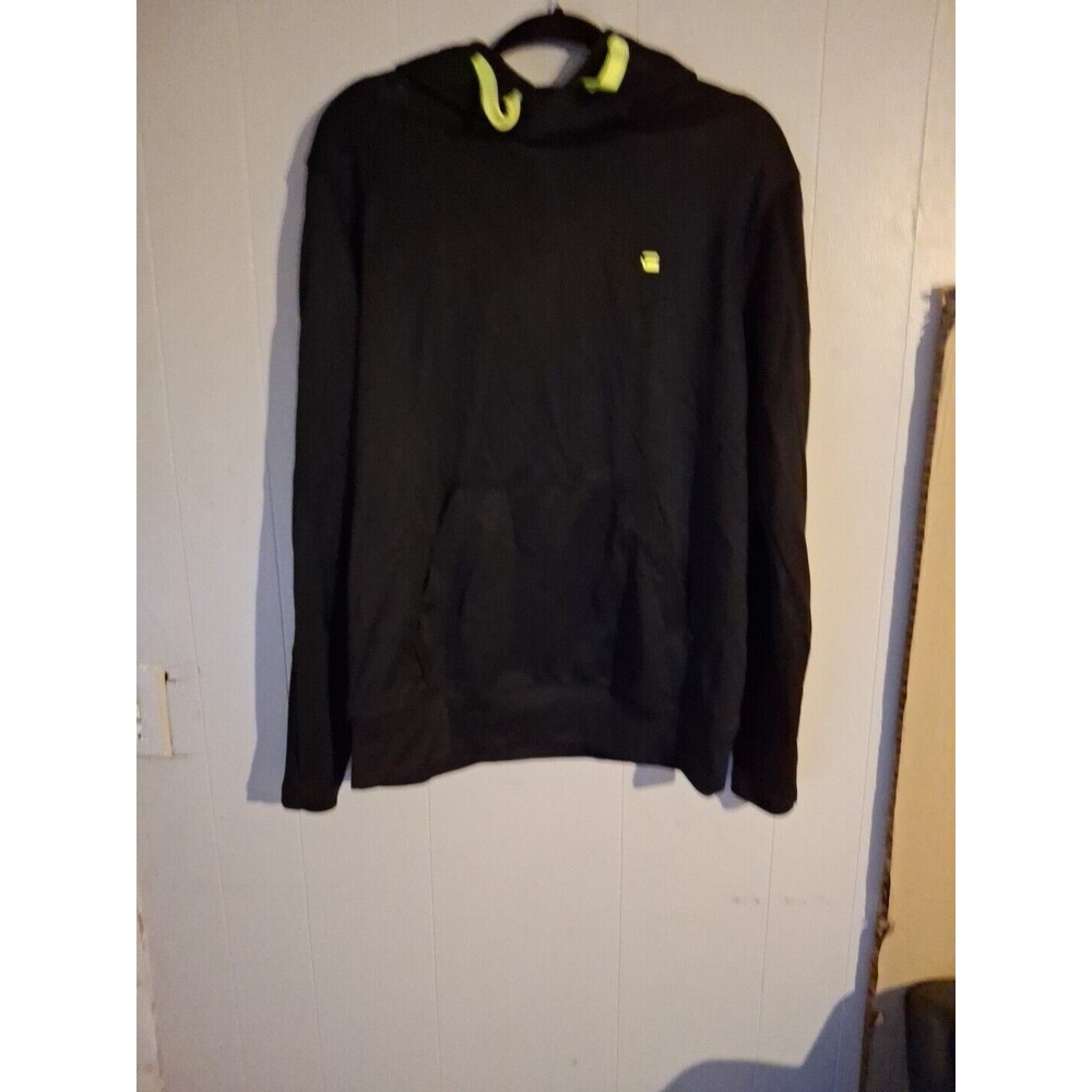 G-Star Raw Hoodie Mens Large Black Pullover Sweatshirt Streetwear